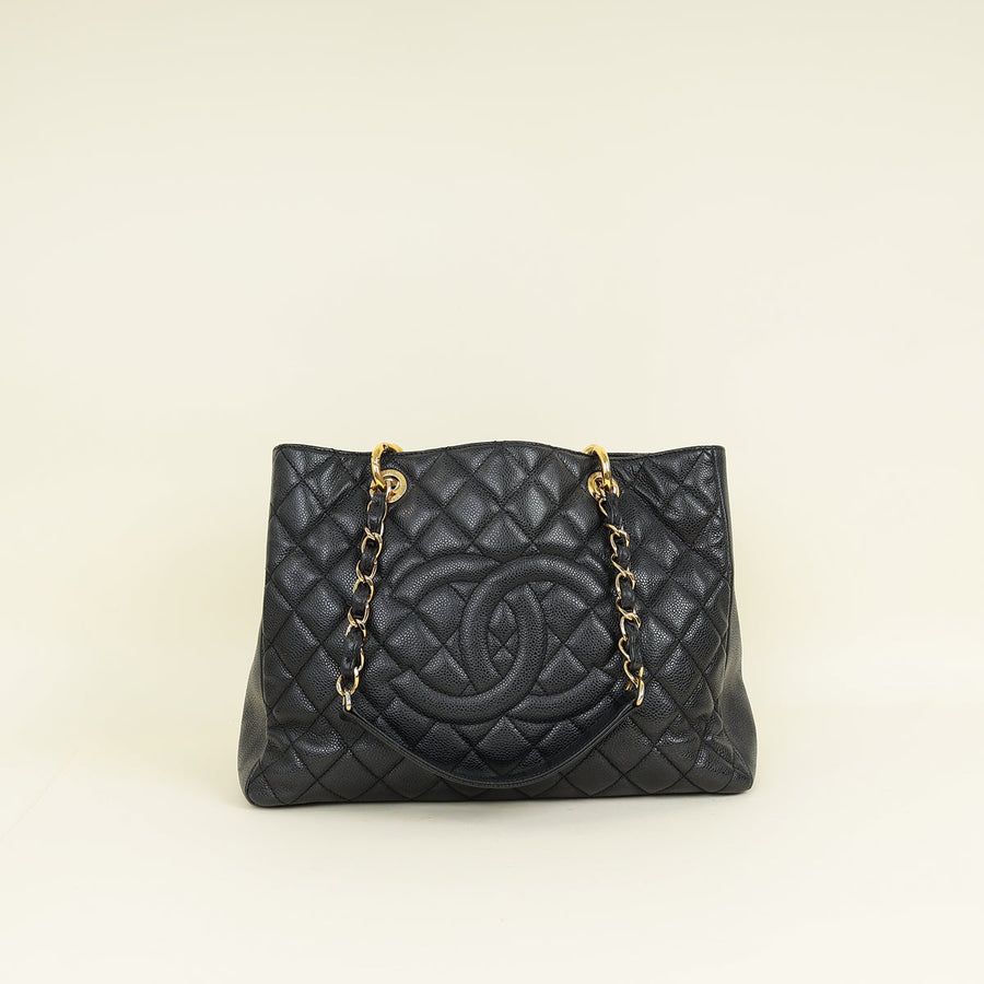 Chanel Black CC GST Tote Bag