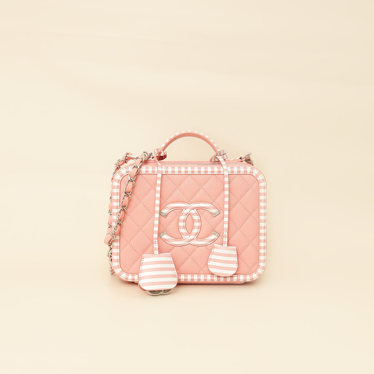 Chanel Bicolor CC Filigree Medium Vanity Case