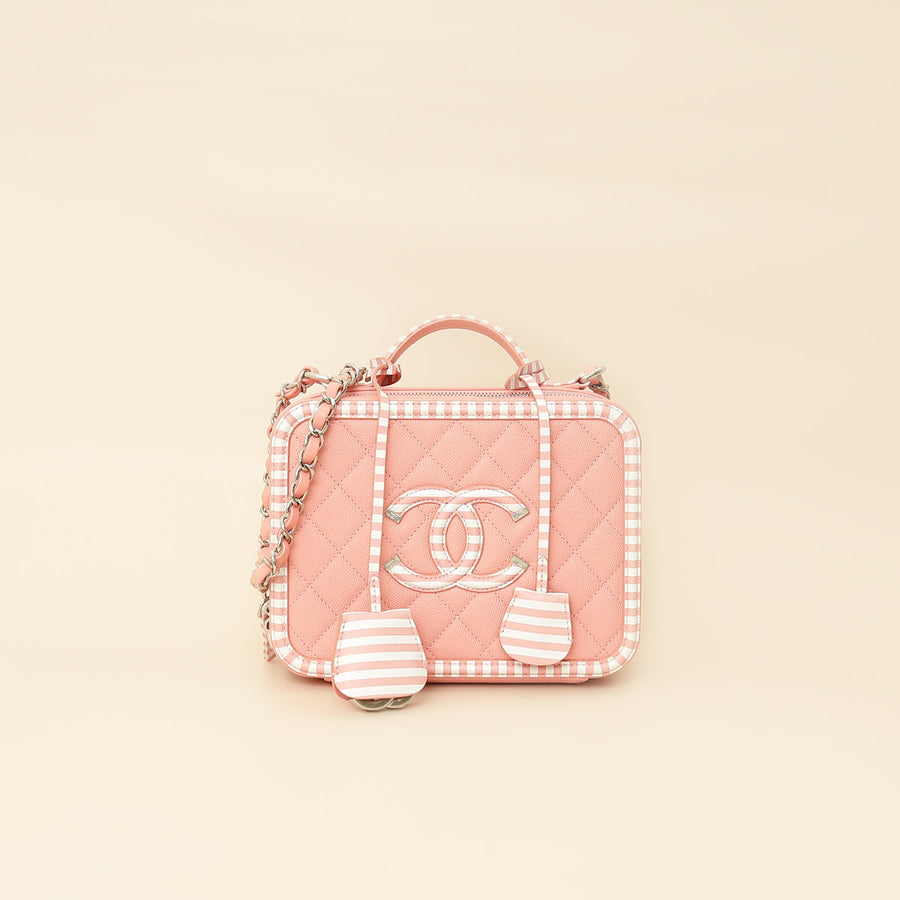 Chanel Bicolor CC Filigree Medium Vanity Case