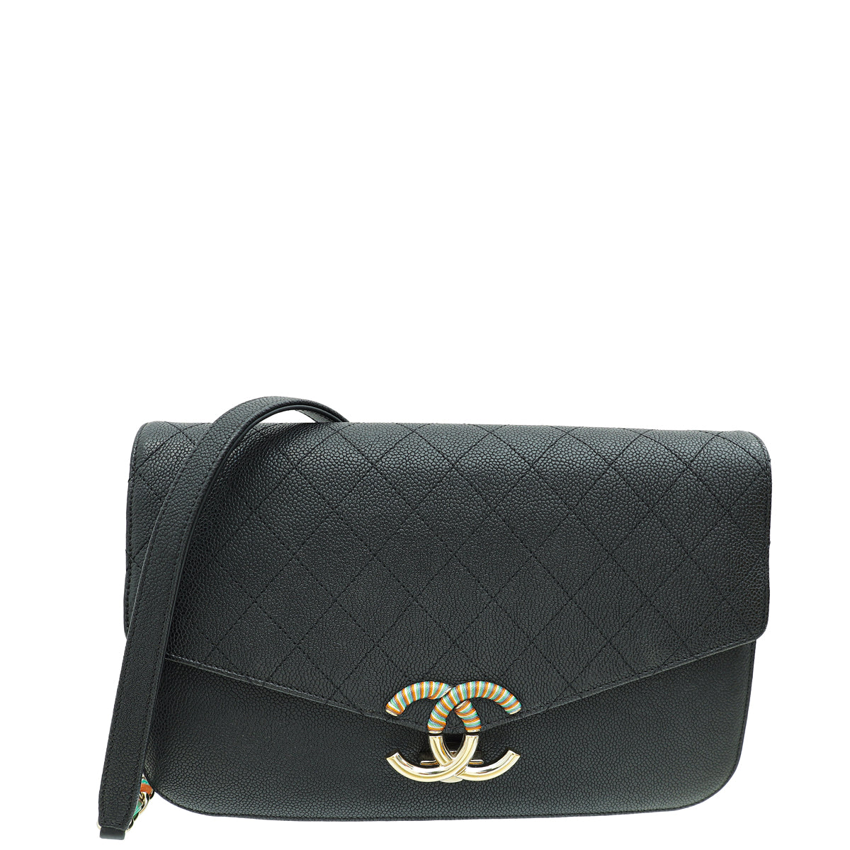 Chanel Black CC Quilted Cuba Flap Bag