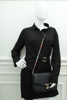 Chanel Black CC Quilted Cuba Flap Bag