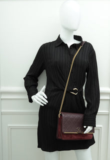 Chanel Burgundy CC Stitched Lady Coco Flap Bag