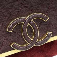 Chanel Burgundy CC Stitched Lady Coco Flap Bag