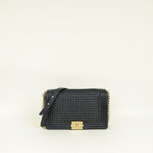 Chanel Black Braided Le Boy Reverso Flap Large Bag