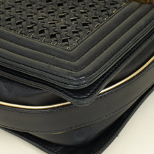 Chanel Black Braided Le Boy Reverso Flap Large Bag