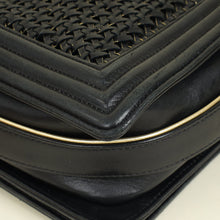 Chanel Black Braided Le Boy Reverso Flap Large Bag