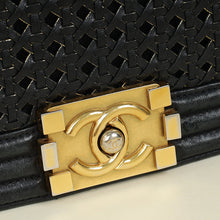 Chanel Black Braided Le Boy Reverso Flap Large Bag