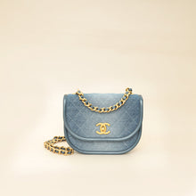 Chanel Blue CC Denim Messenger Bag