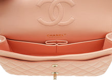 Chanel Salmon Pink CC Classic Double Flap Medium Bag