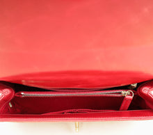 Chanel Red CC Coco Handle Chevron Flap Bag