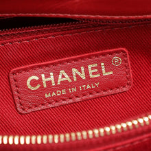 Chanel Red CC Coco Handle Chevron Flap Bag