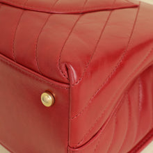 Chanel Red CC Coco Handle Chevron Flap Bag