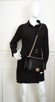 Chanel Black Le Boy Quilted Medium Flap Bag