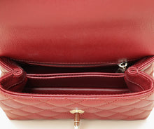 Chanel Burgundy Mini Coco Handle Bag