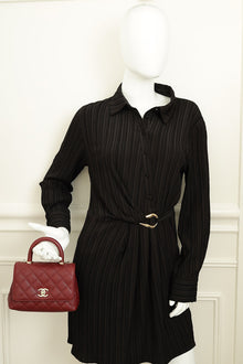 Chanel Burgundy Mini Coco Handle Bag