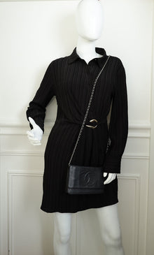 Chanel Black CC Timeless Wallet On Chain