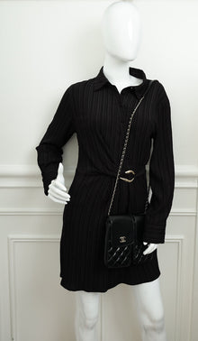 Chanel Black CC Double Pocket Flap Crossbody Bag