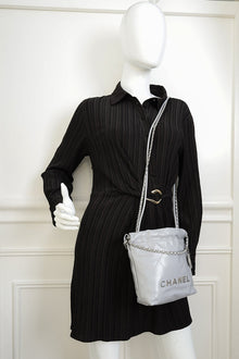 Chanel Grey CC 22 Mini Shiny Bag