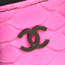Chanel Bicolor Python Double Zip Wallet on Chain