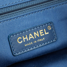 Chanel Blue Printed Denim Mood Maxi Hobo Bag