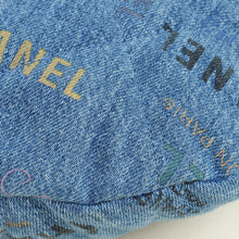 Chanel Blue Printed Denim Mood Maxi Hobo Bag