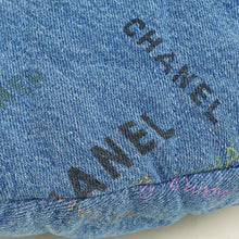 Chanel Blue Printed Denim Mood Maxi Hobo Bag