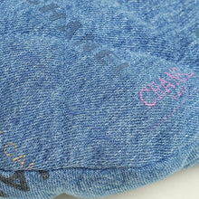 Chanel Blue Printed Denim Mood Maxi Hobo Bag