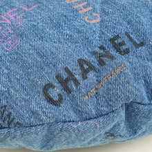 Chanel Blue Printed Denim Mood Maxi Hobo Bag