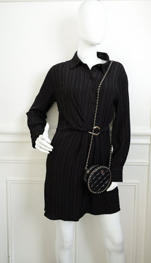 Chanel Black CC Chain Around Round Clutch Bag