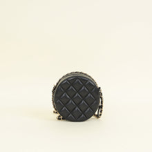 Chanel Black CC Chain Around Round Clutch Bag
