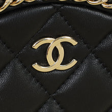 Chanel Black CC Chain Around Round Clutch Bag