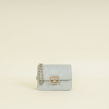 Chanel Light Grey CC Crystal Strass Bag With Chain