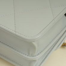 Chanel Light Grey CC Crystal Strass Bag With Chain