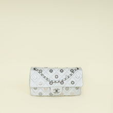 Chanel Silver CC Perforated Paris-Dubai Medal Single Flap Bag