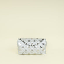 Chanel Silver CC Perforated Paris-Dubai Medal Single Flap Bag