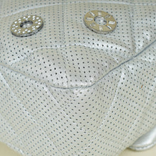 Chanel Silver CC Perforated Paris-Dubai Medal Single Flap Bag
