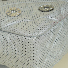 Chanel Silver CC Perforated Paris-Dubai Medal Single Flap Bag