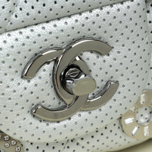 Chanel Silver CC Perforated Paris-Dubai Medal Single Flap Bag