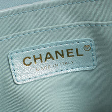 Chanel Pearl Light Blue CC Top Handle Small Flap Chain Bag