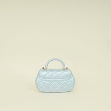 Chanel Pearl Light Blue CC Top Handle Small Flap Chain Bag