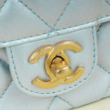 Chanel Pearl Light Blue CC Top Handle Small Flap Chain Bag