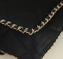 Chanel Black CC Satin Quilted Flap Bag