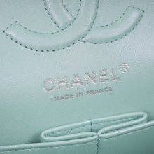 Chanel Metallic Pearl Blue CC Classic Double Flap Small Bag