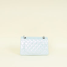 Chanel Metallic Pearl Blue CC Classic Double Flap Small Bag