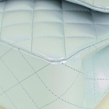 Chanel Metallic Pearl Blue CC Classic Double Flap Small Bag