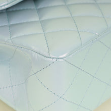 Chanel Metallic Pearl Blue CC Classic Double Flap Small Bag