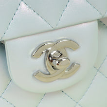 Chanel Metallic Pearl Blue CC Classic Double Flap Small Bag
