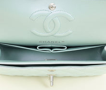 Chanel Metallic Pearl Blue CC Classic Double Flap Small Bag
