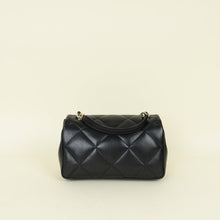 Chanel Black CC Top Handle Large Quilted Flap Bag