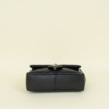 Chanel Black CC Top Handle Large Quilted Flap Bag